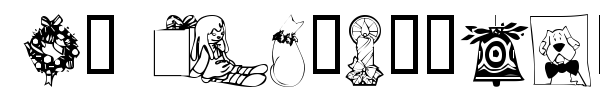 KR Christmas 2002 font preview